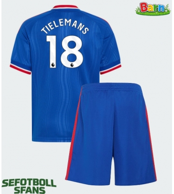 Manchester United Youri Tielemans #18 Bortaställ Barn 2026-27 Kortärmad (+ Korta byxor)
